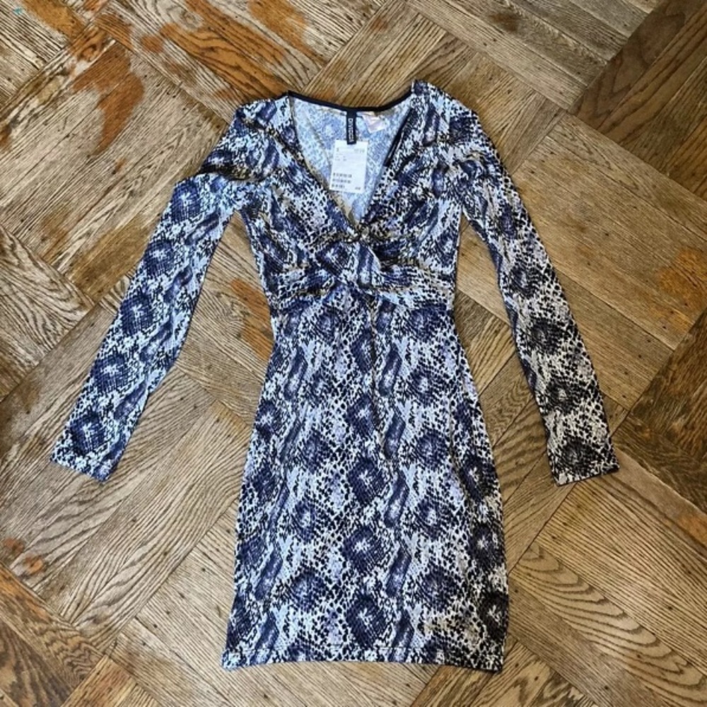 H&M snakeskin bodycon dress